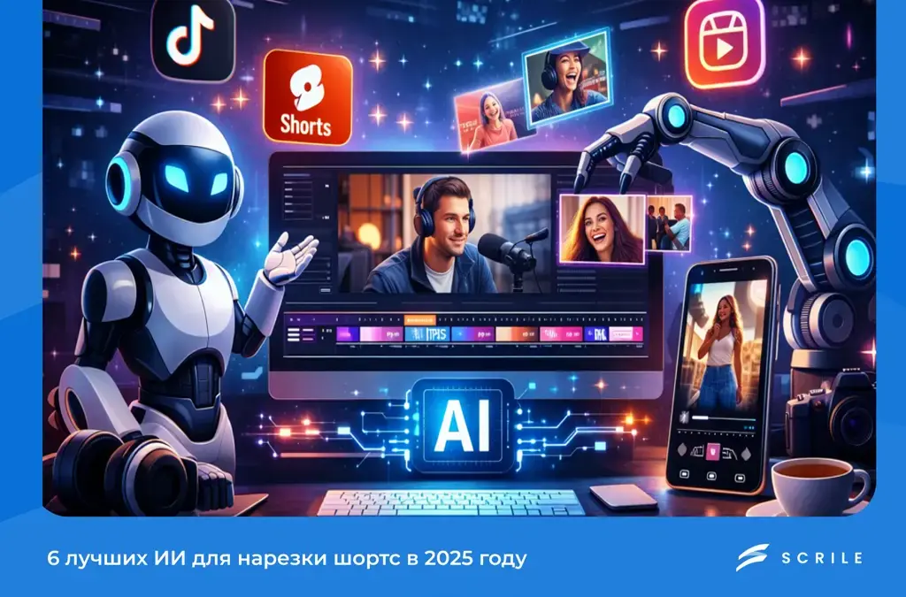 6 лучших ИИ для нарезки шортс в 2026 году