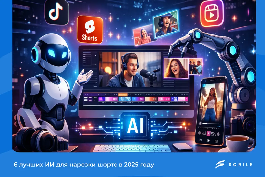 6 лучших ИИ для нарезки шортс в 2026 году