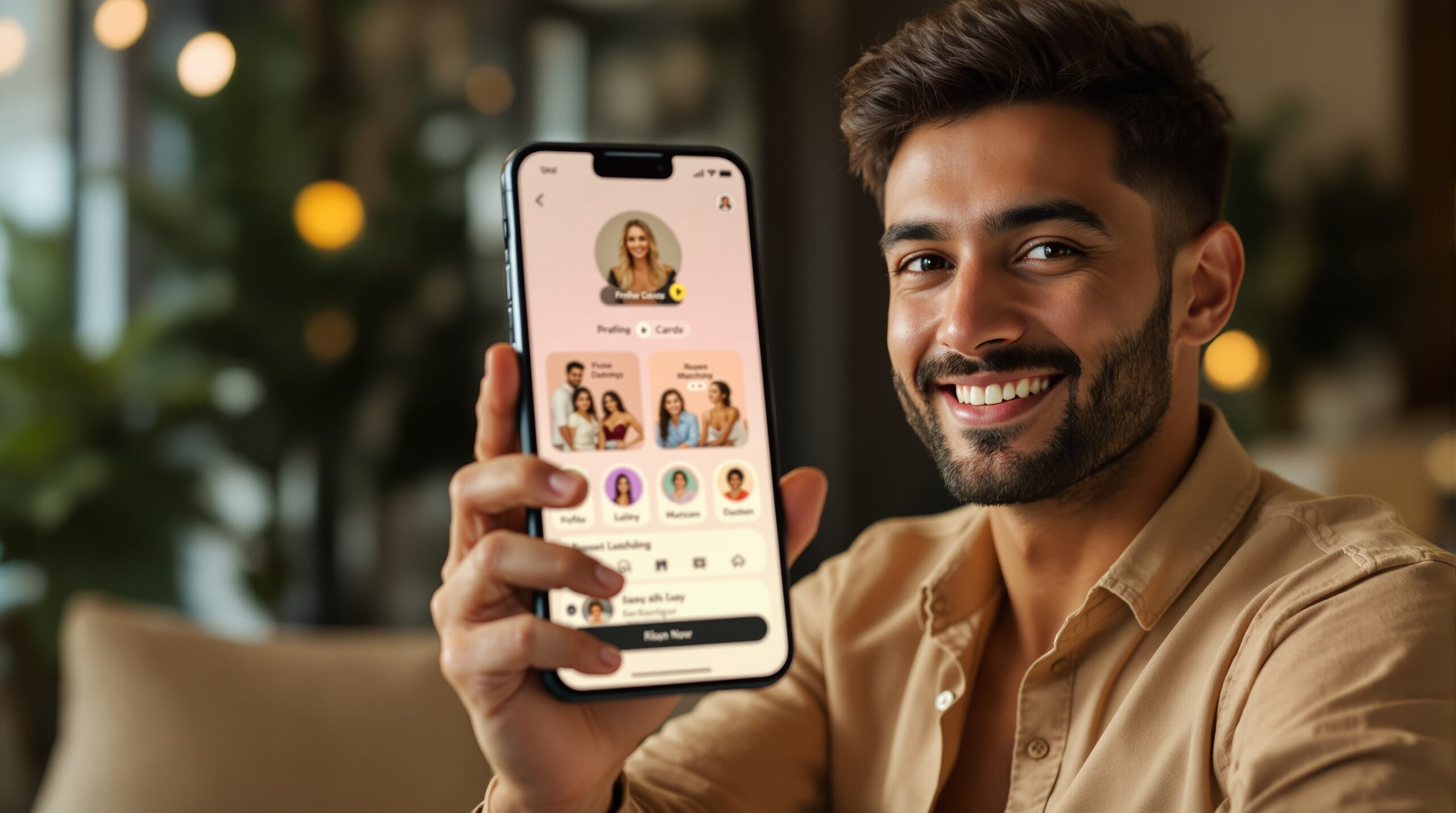 Mobile community app interface for member access