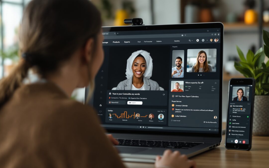 Платформа онлайн-консультаций с видеосвязью, расписанием и профилем эксперта