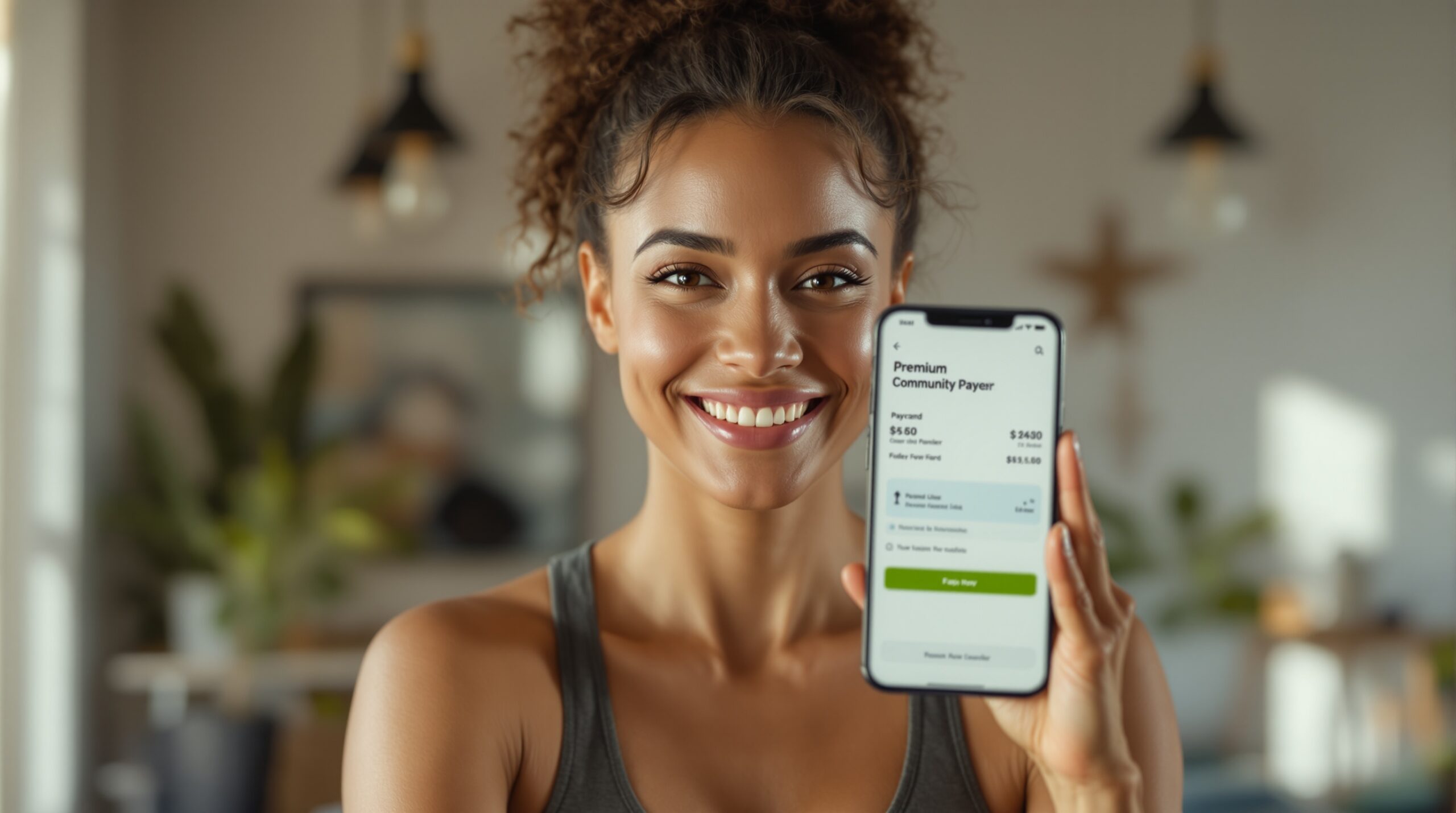 Online payment screen for community platform pricing
