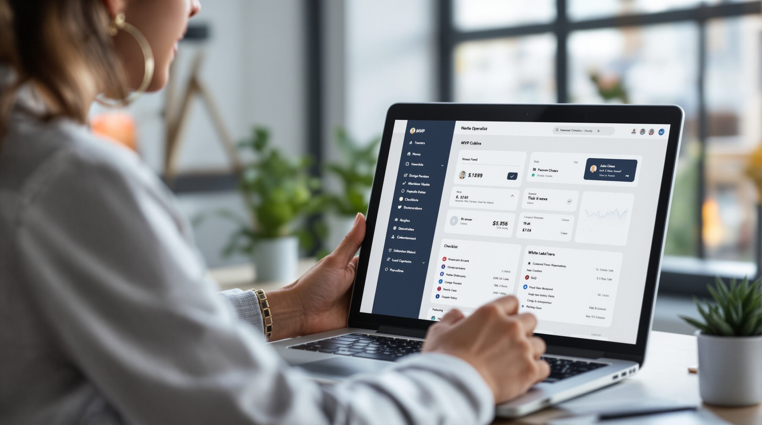 Интерфейс MVP платформы с минимальным набором функций для быстрого запуска