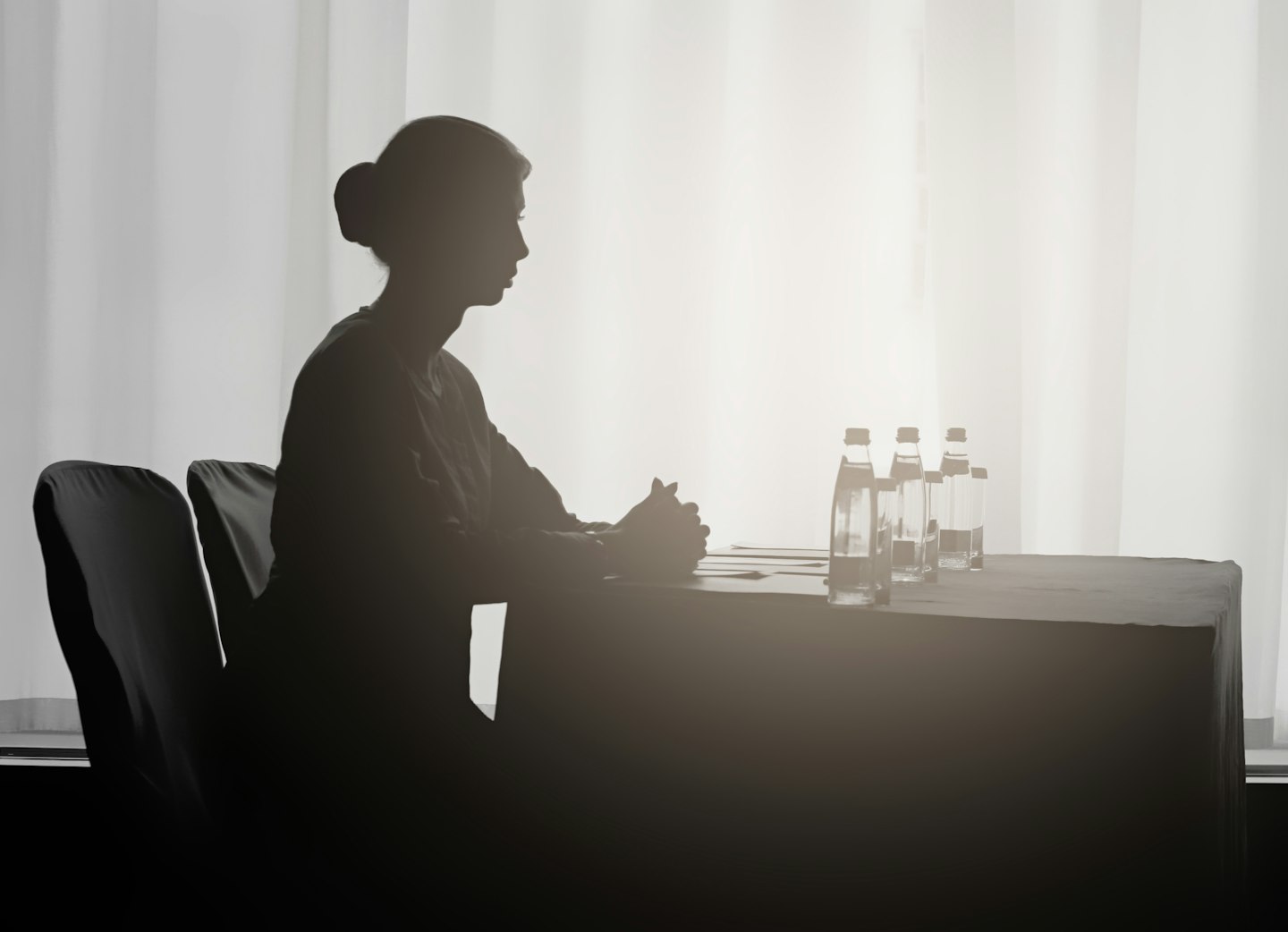 a person sitting at a table